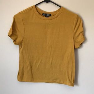 Mustard Yellow Ribbed T-Shirt